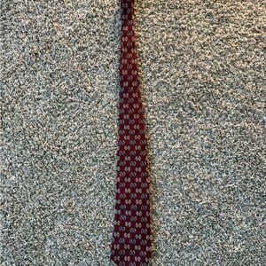 Perry Ellis Red with Silver/Blue Patterned Tie